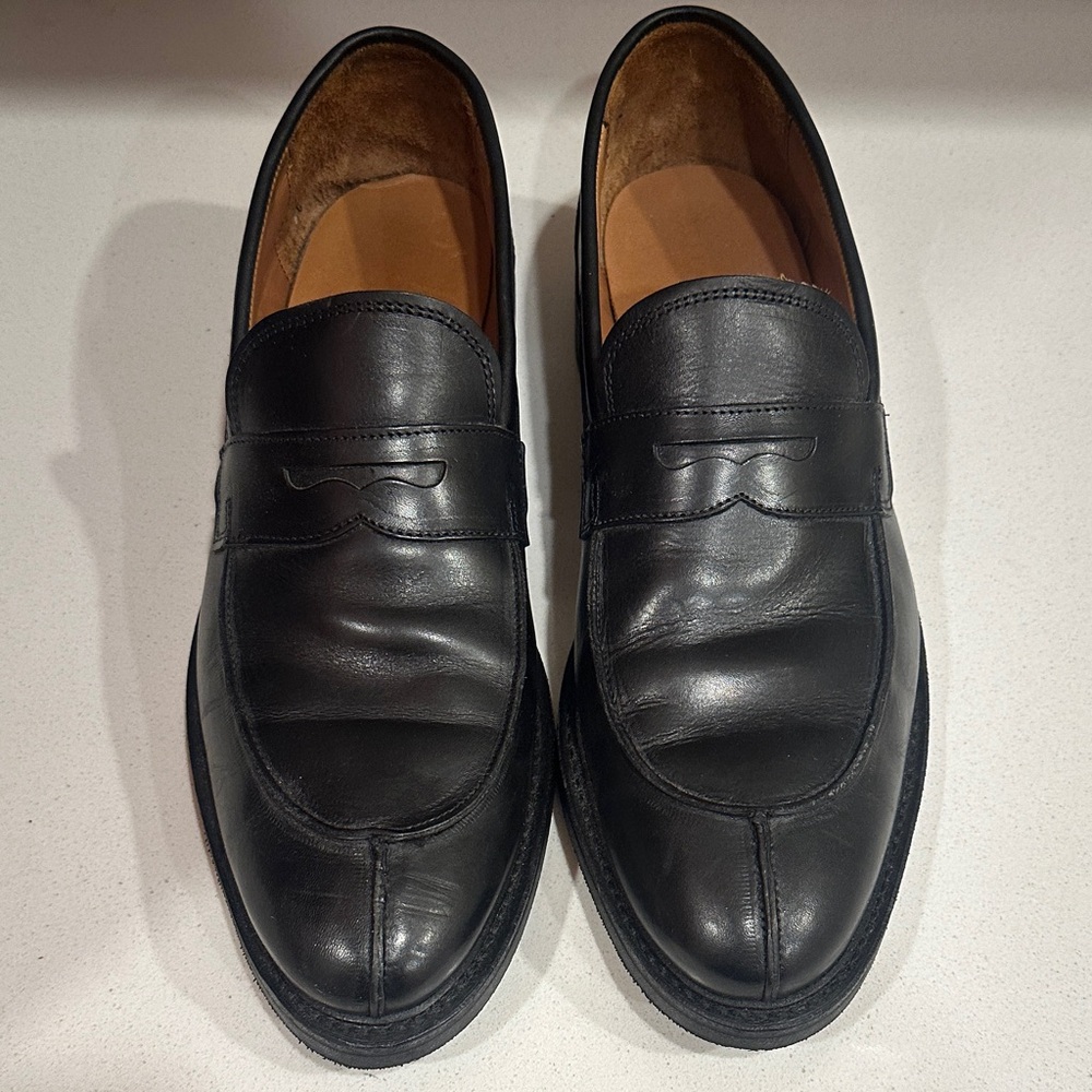 Allen Edmonds Denali Black Leather Slip-On Loafers Men's Size 13